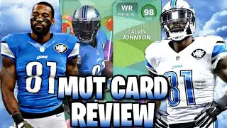 CALVIN JOHNSON 98 OVERALL SUGAR RUSH MUT CARD IS INSANE HE TOO BIG & STRONG DUNKING ON EVERYONE