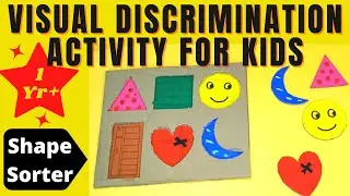Visual Discrimination Activity for kids | DIY Cardboard Game for toddlers | Shape sorter
