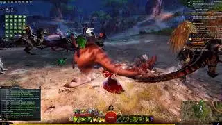 Guild Wars 2 Path of Fire Bounty run in Desert Highlands
