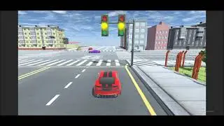 Traffic Signal with Car Traffic Simulation Created in Unity