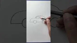 Simple and easy car drawing with pencil