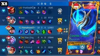 GAMEPLAY PRO PLAYER GUSION SKIN LEGEND‼️SOLO RANK  MOBILE LEGEND BANG BANG