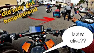 🤬Auto driver hit the scooty || 🥺old lady got injured || 😱LIVE ACCIDENT 😱||