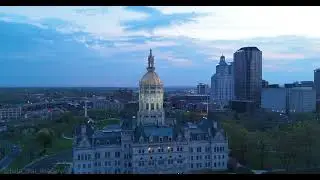 Hartford, Connecticut - Aerial Drone Footage 4K