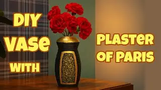 How to make flower vase with plaster of paris | Flower vase DIY ✨