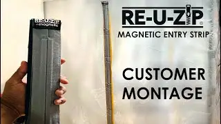 RE-U-ZIP Magnetic Entry Strip for Self-Closing Dust Barrier Access | Customer Montage