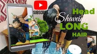 Women's Head Shave In Barber Shop Youtube | Indian Women Fake Head shave In Home With Barber Razor🪒👌