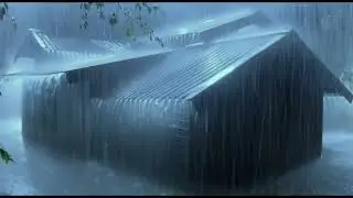 Fall Asleep Instantly with Heavy Rain & Thunder on a Tin Roof \ Beat & Goodbye Insomnia in 1 Minutes