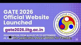 GATE 2026 Notification Out #GATE2026 #Physics #GATENotification #PSUJobs #IITAdmission #PhD #MTech 