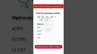 Reasoning Ability Questions #reasoningability #reasoning #gyanorbhoral #assamjobtoday