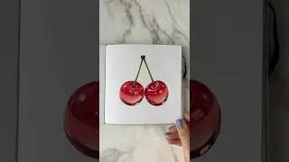 Такие простые стеклянные вишни 🍒 #art #illustrative #painting #markerart #drawing #glassart