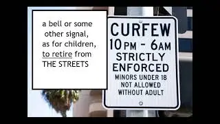 WORDS and MEANING / curfew