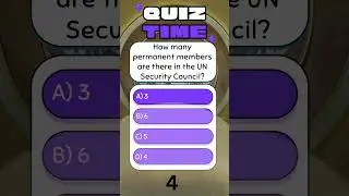 How many permanent members are there in the UN Security Council ? #quiz #upsc #study #un  #psc #gk