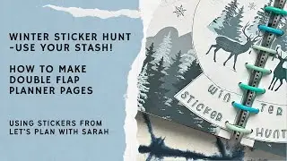 FEBRUARY STICKER HUNT | How to make a fun page for your planner and use your winter sticker stash!