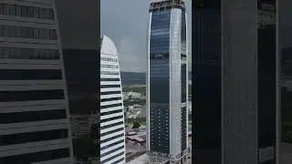 Lightning behind the skyscraper #drone #lightning #Sofia #Bulfaria #skyscaper   #mavic3pro
