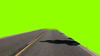 free realistic road in motion green screen 4k