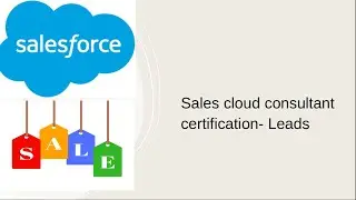 Sales cloud consultant certification- Leads