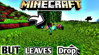 Minecraft mcpe but leaves drop op item #minecraft 