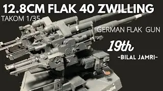 German 12.8 cm Flak 40 Zwilling 1/35 Takom