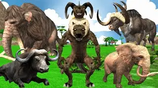 Wild Monster Mammoth | Teen Wolf Chimera Merch FIGHTS Mammoth, Buffalo, and Elephant | Animals