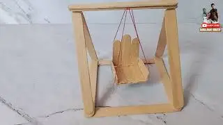 cara membuat ayunan dari stik es cream - diy swing from popsickle ice cream - kerajinan stik es krim