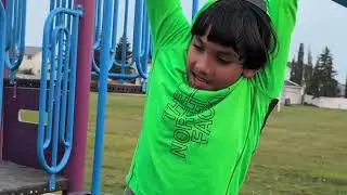 Happy moment in the School Play Ground! Erin Woods School! Golden Boy! Canada! North America!