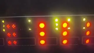 Flashing BEPC Smartlites Econolite Traffic Signal in Horizontal