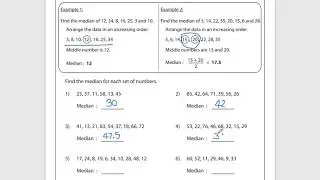 11 Plus Maths (Statistics) mean, median and mode