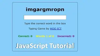 JavaScript Tutorial - Create a Word Shuffle Typing Game
