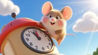 The Mouse Learns Time by Following the Clock Tower Bells 🐭🔔 | Learning Nursery Rhymes for Kids