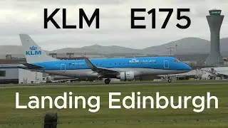 Watch a Windy KLM E175 PH-EXG landing at Edinburgh Airport 8th August