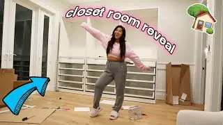CLOSET ROOM REVEAL!! glam room tour + build furniture with us!!
