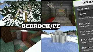 Minecraft Bedrock Snowy Taiga Village, Basement Igloo And Trail Ruins Seed