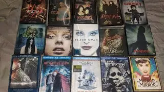 Coleção de filmes com capa holográfica.