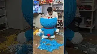 Lắp r&aacute;p m&ocirc; h&igrave;nh Doraemon tuổi thơ #shorts #lego