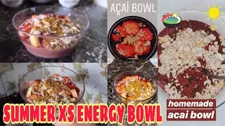 Summer A&ccedil;a&iacute; Bowl With XS Energy Drink Blood Orange | Online School