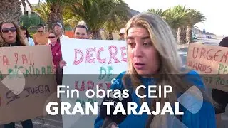 Familiares del alumnado del CEIP Tarajal exigen el fin de obras para el próximo curso