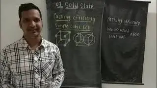How to calculate packing efficiency of simple cubic unit cell(SCC)  class 12th sci.  Solid state .