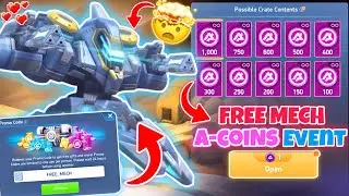 FREE Mechs and A-coins Promo Code for New Player 😍🔥 | Event Crate Rush - Mech Arena