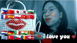 ASMR I LOVE YOU IN DIFFERENT LANGUAGES (Tapping, Scratching, binaural) 💌💓 [24 Languages]