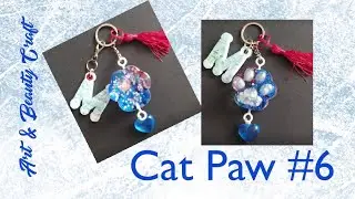 PORTACHIAVI IN RESINA FACILE - CAT PAW #6 - ZAMPETTA CON BUCO CENTRALE