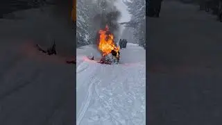 Snowmobile on FIRE