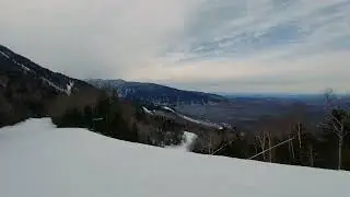 Skiing Madonna Peak, highest peak at Smuggler's Notch, Vermont