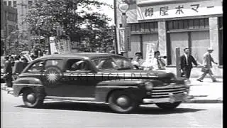 Reconstruction of Japan after WWII. New Constitution and implementation of democr...HD Stock Footage