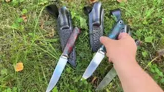 Knives made of powder steel K390 in stainless steel linings