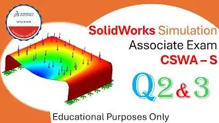 CSWA Simulation Question 2 - Stress and displacements  in Tamil | CAD CAM Tamil
