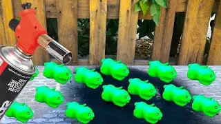 EXPERIMENT : GAS TORCH VS Lots of toys - ASMR Melting - Satisfying Melt - Melt Lab
