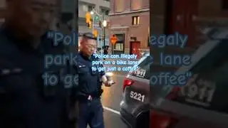 Blocking the bicycle lane for 