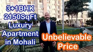 3+1 BHK 2150 SQ FT Luxury Apartment on Mohali Airport Road and Landran Road 56lacs onwards