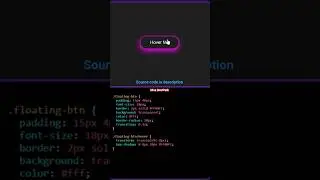 floating Button Hover Effect 🔥 | HTML & CSS Animation 